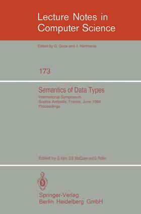 Kahn / Plotkin / MacQueen |  Semantics of Data Types | Buch |  Sack Fachmedien