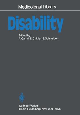 Carmi / Schneider / Chigier |  Disability | Buch |  Sack Fachmedien