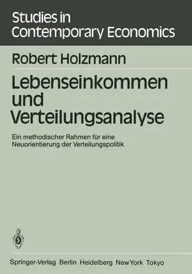 Holzmann |  Lebenseinkommen und Verteilungsanalyse | Buch |  Sack Fachmedien