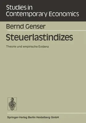 Genser |  Steuerlastindizes | Buch |  Sack Fachmedien