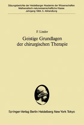 Linder |  Geistige Grundlagen der chirurgischen Therapie | Buch |  Sack Fachmedien