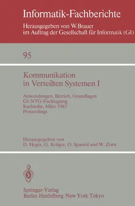 Heger / Zorn / Krüger |  Kommunikation in Verteilten Systemen I | Buch |  Sack Fachmedien