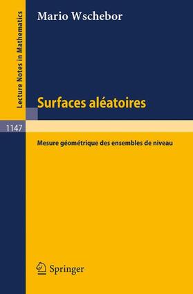 Wschebor |  Surfaces Aleatoires | Buch |  Sack Fachmedien