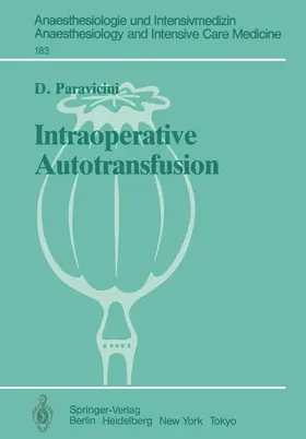 Paravicini |  Intraoperative Autotransfusion | Buch |  Sack Fachmedien