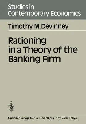 Devinney |  Rationing in a Theory of the Banking Firm | Buch |  Sack Fachmedien