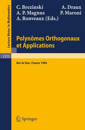 Brezinski / Draux / Ronveaux |  Polynomes Orthogonaux et Applications | Buch |  Sack Fachmedien