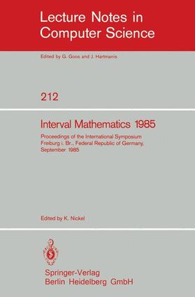 Nickel |  Interval Mathematics 1985 | Buch |  Sack Fachmedien