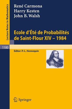Carmona / Walsh / Kesten |  Ecole d'Ete de Probabilites de Saint Flour XIV, 1984 | Buch |  Sack Fachmedien