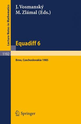 Zlamal / Vosmansky |  Equadiff 6 | Buch |  Sack Fachmedien