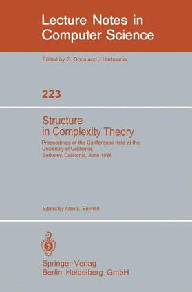 Selman |  Structure in Complexity Theory | Buch |  Sack Fachmedien