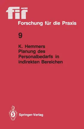 Hemmers |  Planung des Personalbedarfs in indirekten Bereichen | Buch |  Sack Fachmedien