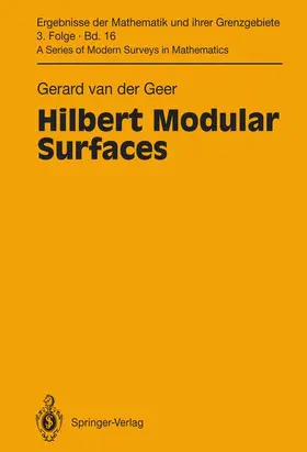 Geer |  Hilbert Modular Surfaces | Buch |  Sack Fachmedien