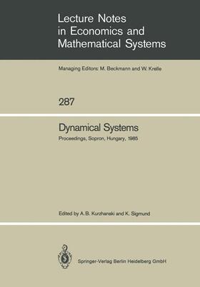 Sigmund / Kurzhanski |  Dynamical Systems | Buch |  Sack Fachmedien