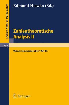 Hlawka |  Zahlentheoretische Analysis II | Buch |  Sack Fachmedien