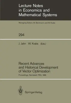 Krabs / Jahn |  Recent Advances and Historical Development of Vector Optimization | Buch |  Sack Fachmedien