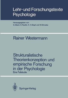 Westermann |  Strukturalistische Theorienkonzeption und empirische Forschung in der Psychologie | Buch |  Sack Fachmedien