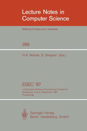 Simpson / Nichols |  ESEC '87 | Buch |  Sack Fachmedien