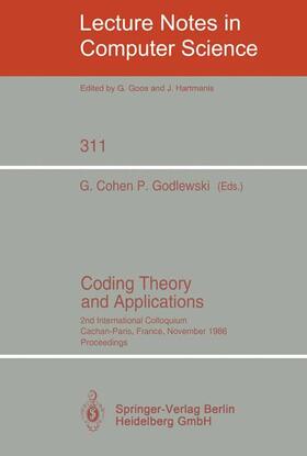 Godlewski / Cohen |  Coding Theory and Applications | Buch |  Sack Fachmedien