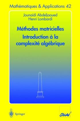 Lombardi / Abdeljaoued |  Méthodes matricielles - Introduction à la complexité algébrique | Buch |  Sack Fachmedien