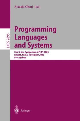 Ohori |  Programming Languages and Systems | Buch |  Sack Fachmedien