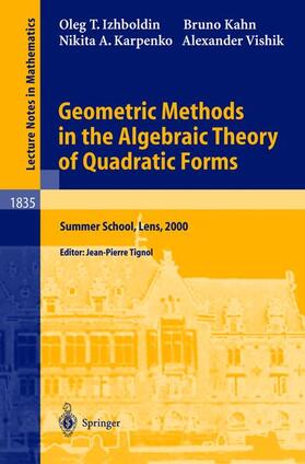 Izhboldin / Kahn / Tignol |  Geometric Methods in the Algebraic Theory of Quadratic Forms | Buch |  Sack Fachmedien