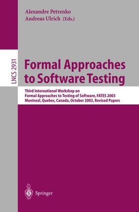 Ulrich |  Formal Approaches to Software Testing | Buch |  Sack Fachmedien