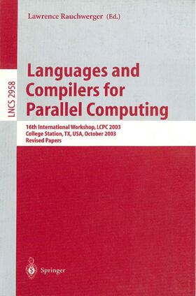Rauchwerger |  Languages and Compilers for Parallel Computing | Buch |  Sack Fachmedien