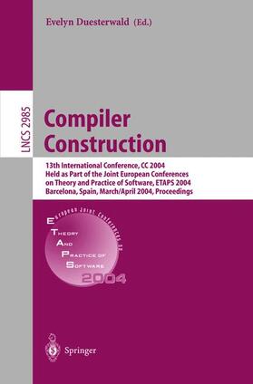 Duesterwald |  Compiler Construction | Buch |  Sack Fachmedien