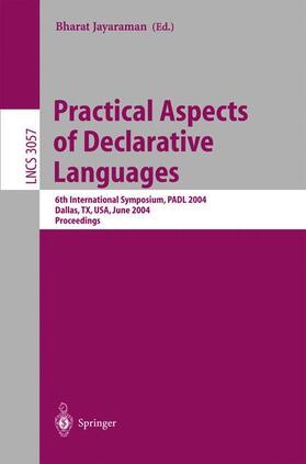Jayaraman |  Practical Aspects of Declarative Languages | Buch |  Sack Fachmedien