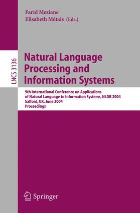 Métais / Meziane |  Natural Language Processing and Information Systems | Buch |  Sack Fachmedien