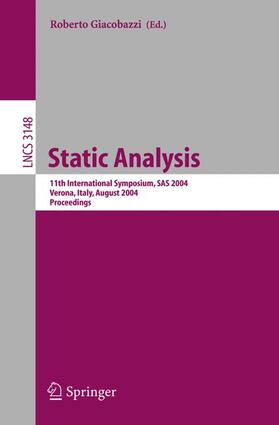 Giacobazzi |  Static Analysis | Buch |  Sack Fachmedien