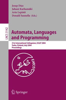 Diaz / Karhumaki / Karhumäki |  Automata, Languages and Programming | Buch |  Sack Fachmedien