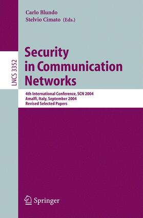 Cimato / Blundo |  Security in Communication Networks | Buch |  Sack Fachmedien