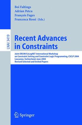 Faltings / Rossi / Petcu |  Recent Advances in Constraints | Buch |  Sack Fachmedien