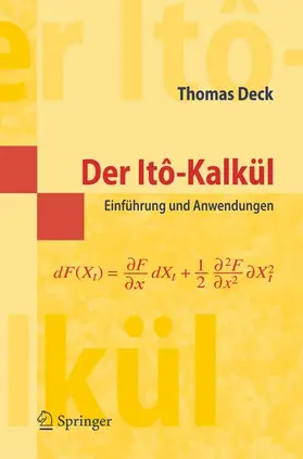 Deck |  Der Itô-Kalkül | Buch |  Sack Fachmedien