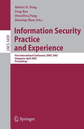 Deng / Zhou / Bao |  Information Security Practice and Experience | Buch |  Sack Fachmedien