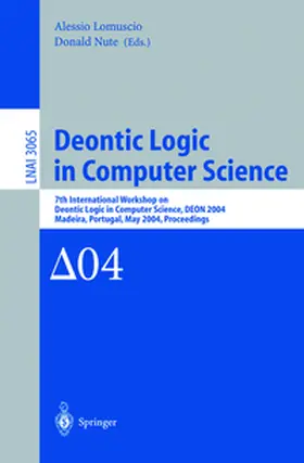 Lomuscio / Nute |  Deontic Logic in Computer Science | eBook | Sack Fachmedien