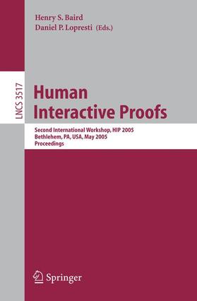 Lopresti / Baird |  Human Interactive Proofs | Buch |  Sack Fachmedien