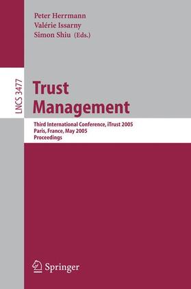 Herrmann / Shiu / Issarny |  Trust Management | Buch |  Sack Fachmedien