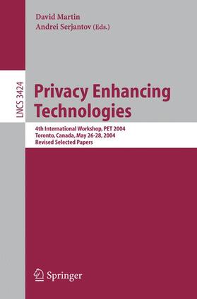 Serjantov / Martin |  Privacy Enhancing Technologies | Buch |  Sack Fachmedien