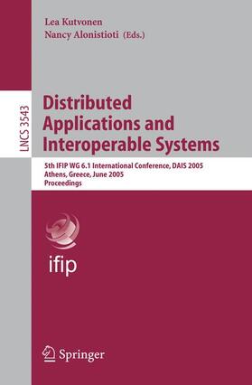 Kutvonen |  Distributed Applications and Interoperable Systems | Buch |  Sack Fachmedien