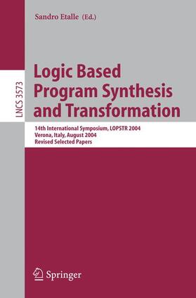 Etalle |  Logic Based Program Synthesis and Transformation | Buch |  Sack Fachmedien