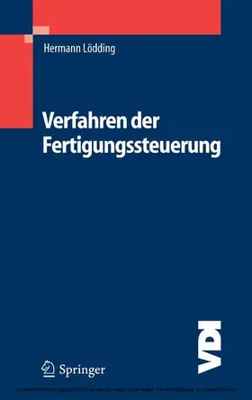 Lödding |  Verfahren der Fertigungssteuerung | eBook | Sack Fachmedien