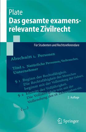 Otto / Plate |  Das gesamte examensrelevante Zivilrecht | eBook | Sack Fachmedien