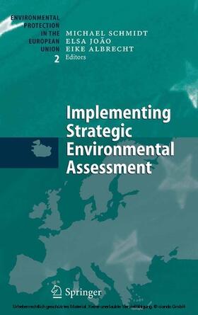 Schmidt / Joao / João | Implementing Strategic Environmental Assessment | E-Book | sack.de