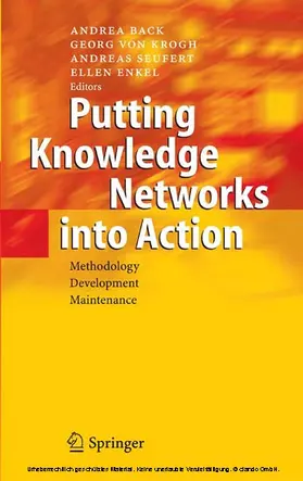 Back / Krogh / Seufert |  Putting Knowledge Networks into Action | eBook | Sack Fachmedien