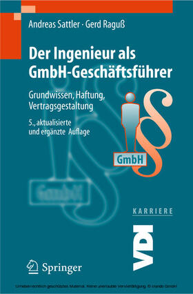 Sattler / Raguß |  Der Ingenieur als GmbH-Geschäftsführer | eBook | Sack Fachmedien