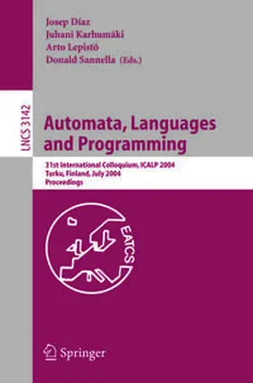 Diaz / Karhumäki / Lepistö |  Automata, Languages and Programming | eBook | Sack Fachmedien