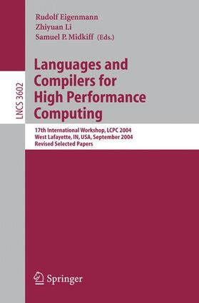 Eigenmann / Midkiff / Li |  Languages and Compilers for High Performance Computing | Buch |  Sack Fachmedien