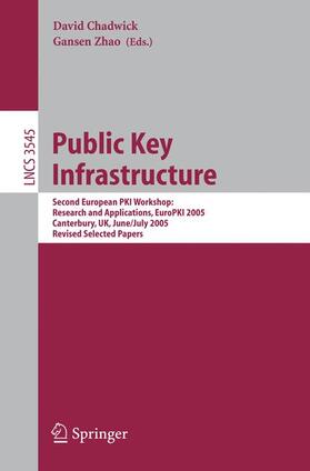 Zhao / Chadwick |  Public Key Infrastructure | Buch |  Sack Fachmedien